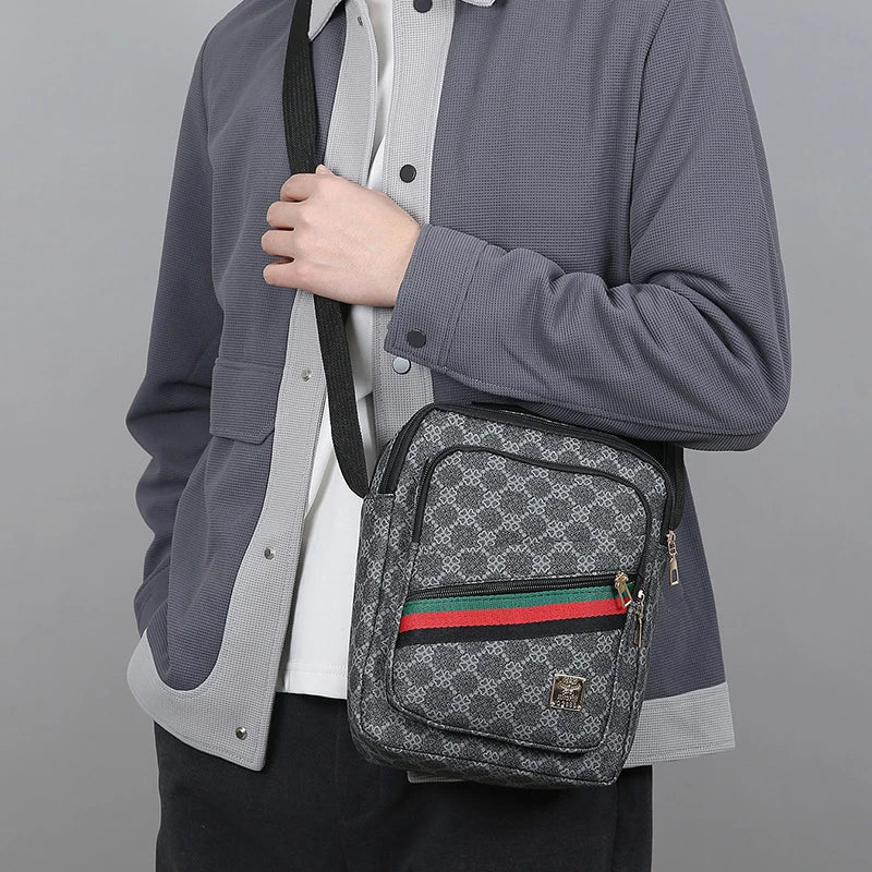 Men's Waterproof Oxford Crossbody Bag Large Capacity