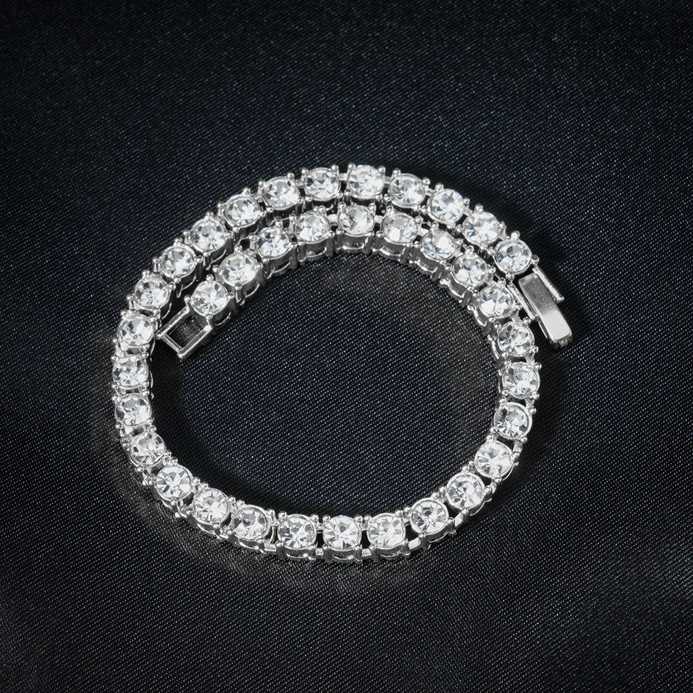 5mm Tennis Chain Necklace – Iced Out Rhinestone Link