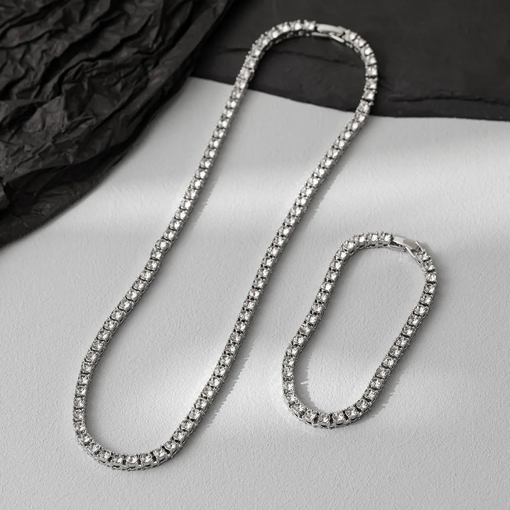 5mm Tennis Chain Necklace – Iced Out Rhinestone Link