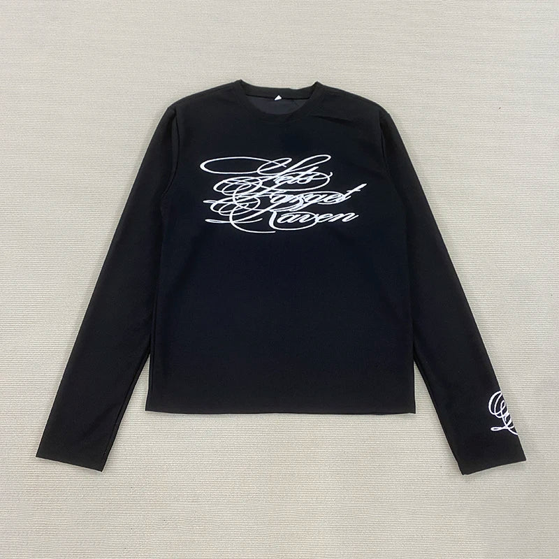Men's Y2K Graphic Long Sleeve Streetwear T-Shirt
