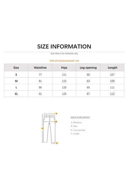 Men’s Embroidered Baggy Jeans With Elastic Waist Street Style