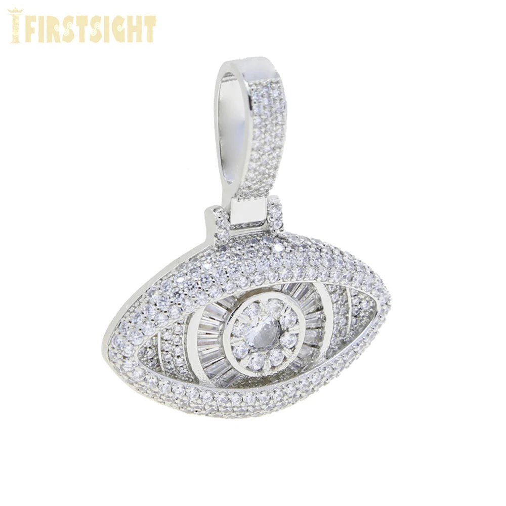 Iced Out Cross Necklace With Cubic Zirconia Tennis Chain