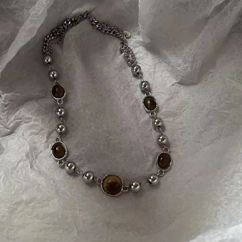 Y2K Star Pendant Chain Necklace Set For Men And Women