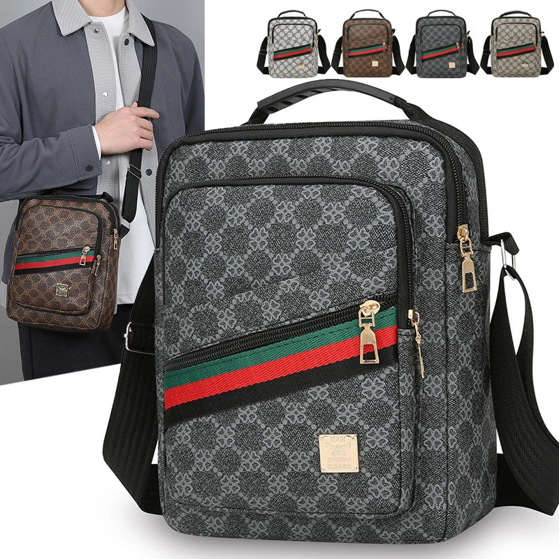 Men's Waterproof Oxford Crossbody Bag Large Capacity