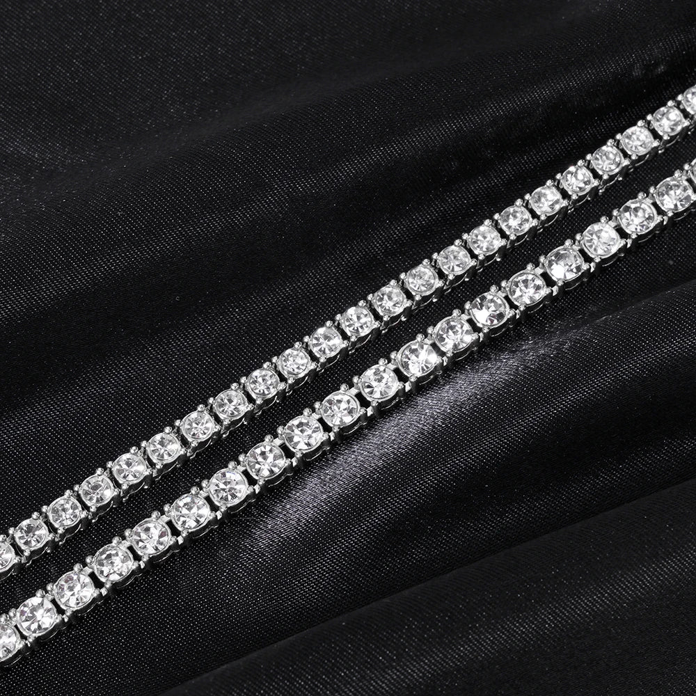 5mm Tennis Chain Necklace – Iced Out Rhinestone Link