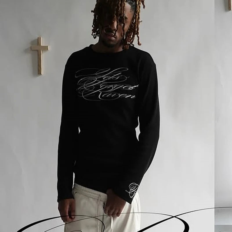 Men's Y2K Graphic Long Sleeve Streetwear T-Shirt