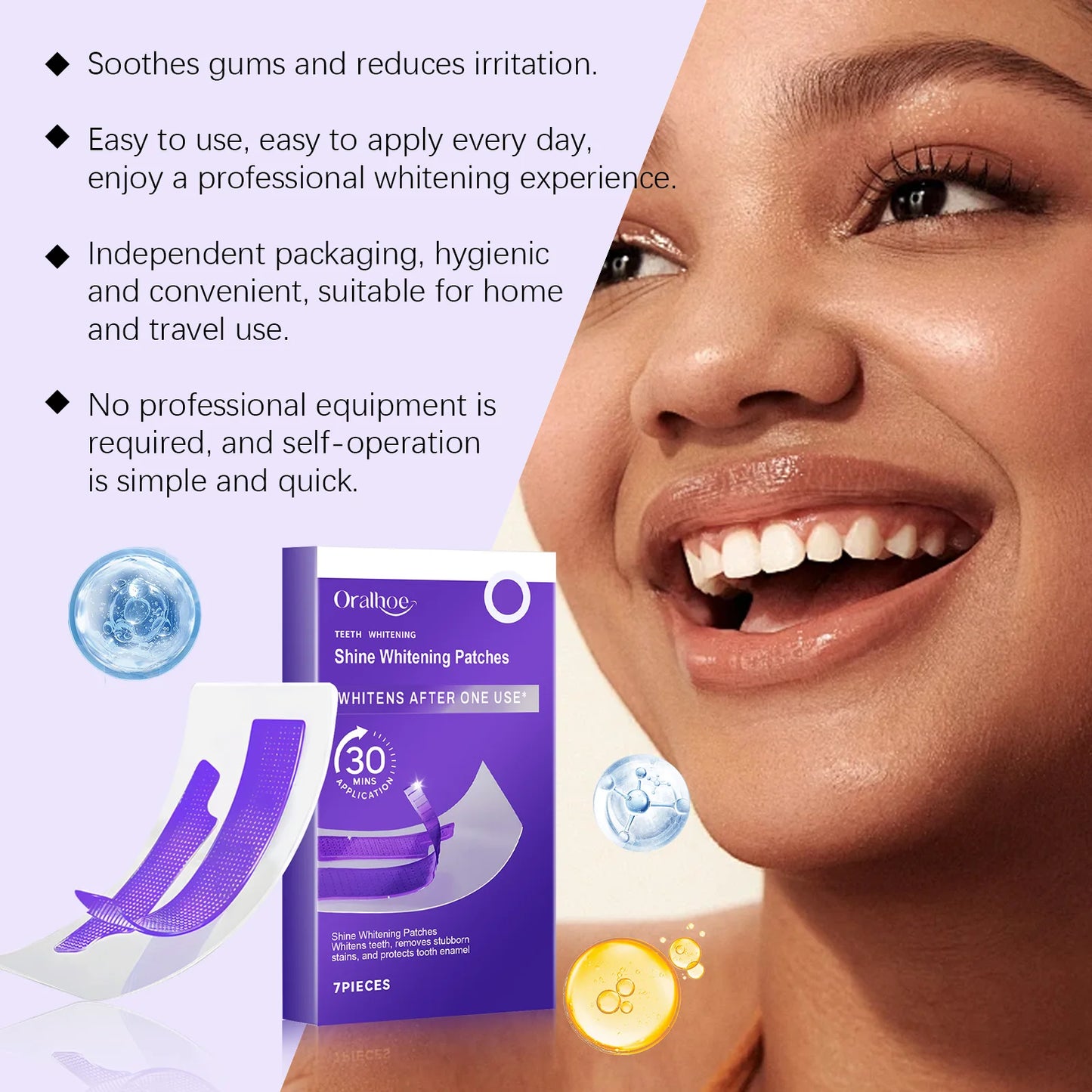 Purple Teeth Whitening Strips – Stain Removal & Care