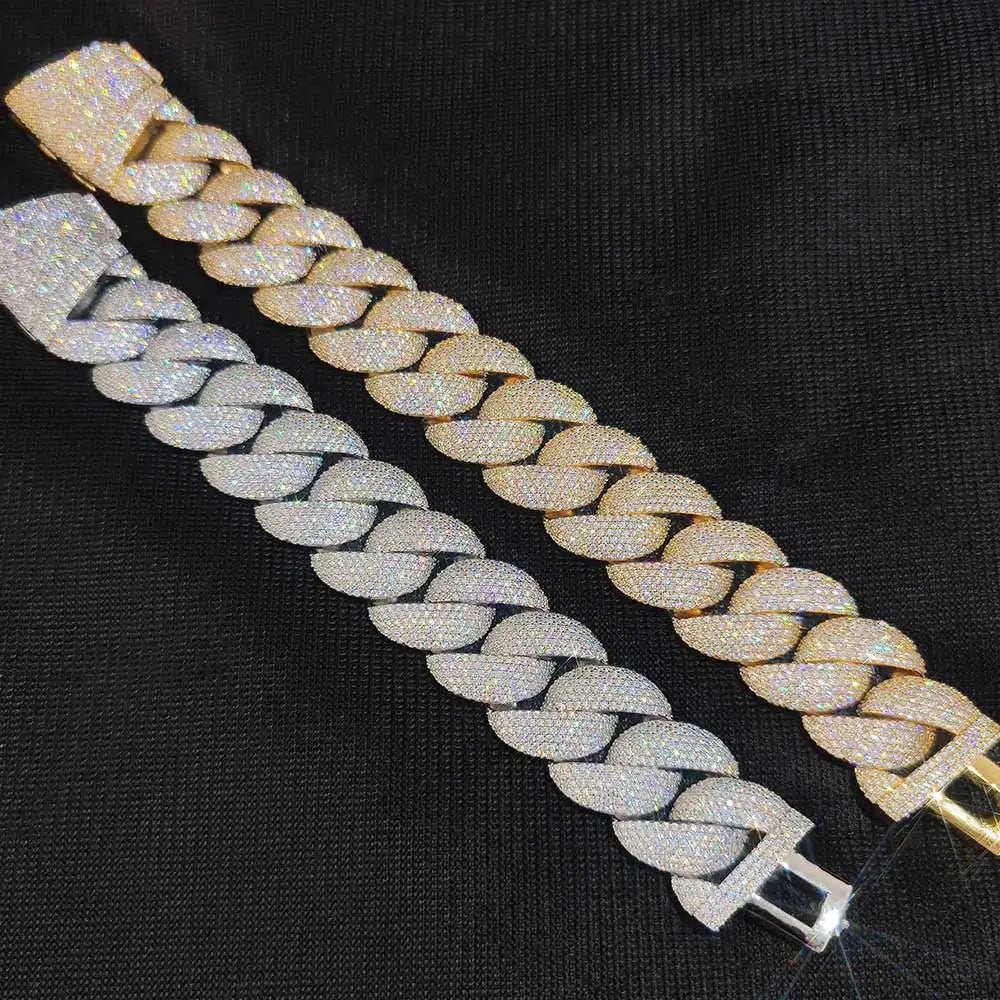 Iced Out Cuban Link Chain Necklace With 5A CZ Stones