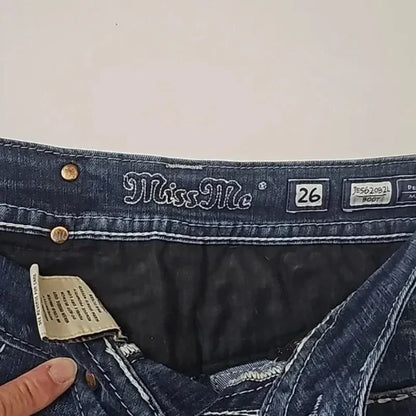 Women’s Y2K Wide Leg Jeans With Embroidered Back Pockets
