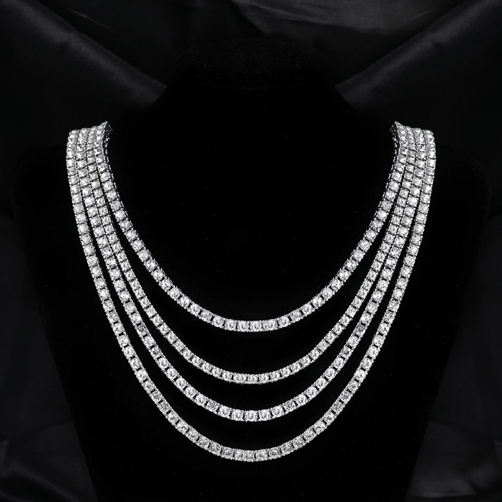 5mm Tennis Chain Necklace – Iced Out Rhinestone Link