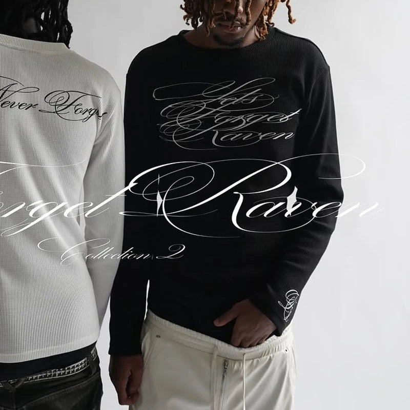 Men's Y2K Graphic Long Sleeve Streetwear T-Shirt